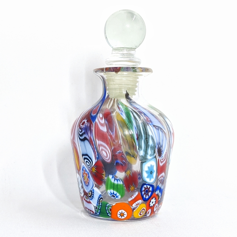 *SOLD* Murano Italy Millefiori Murinne glass decanter scent bottle - Picture 3 of 11